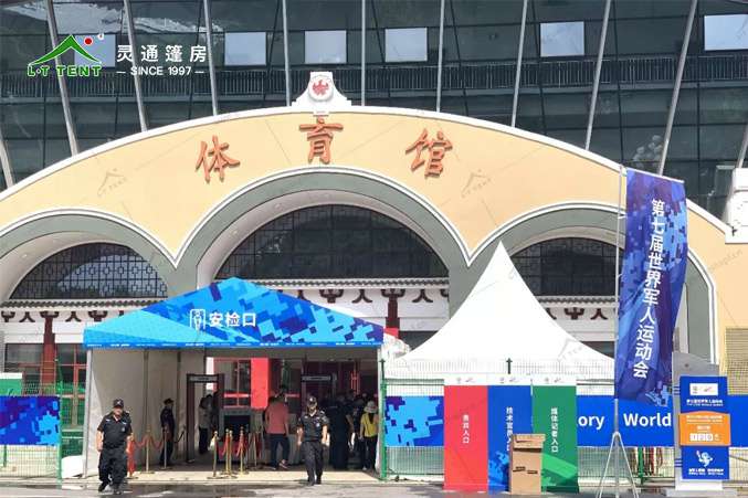 軍用篷房生產(chǎn)廠家 靈通賽事篷房為軍運(yùn)再添色彩